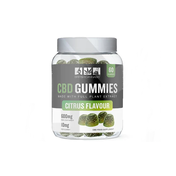 CBD by British Cannabis 600mg CBD Gummies Citrus - 60 Pieces