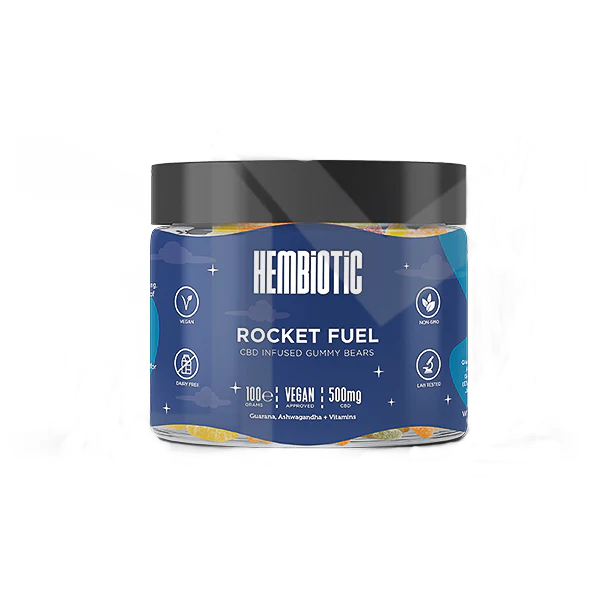 Hembiotic 500mg Functional CBD Gummy Bears - 100g - Rocket Fuel